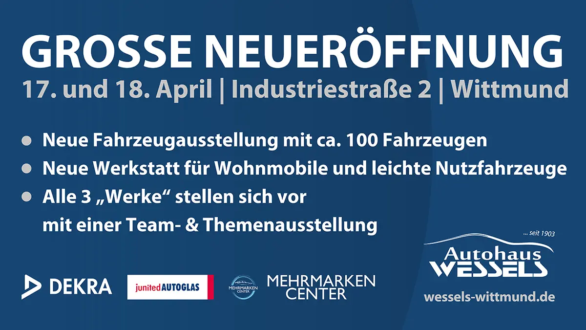 Bild zeigt Banner für Neueröffnung